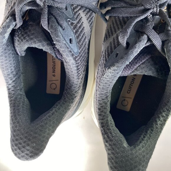 Hoka One One Clifton 9 Womens  Black Rose Gold Athletic Running Shoes - Picture 3 of 4